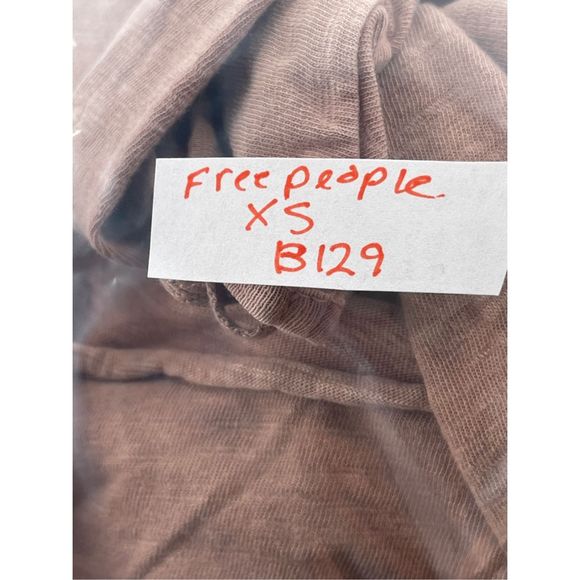 Free People Top Crop Women XS Pink Mauve Embroidered V Neck Bohemian Flutter - Picture 13 of 13